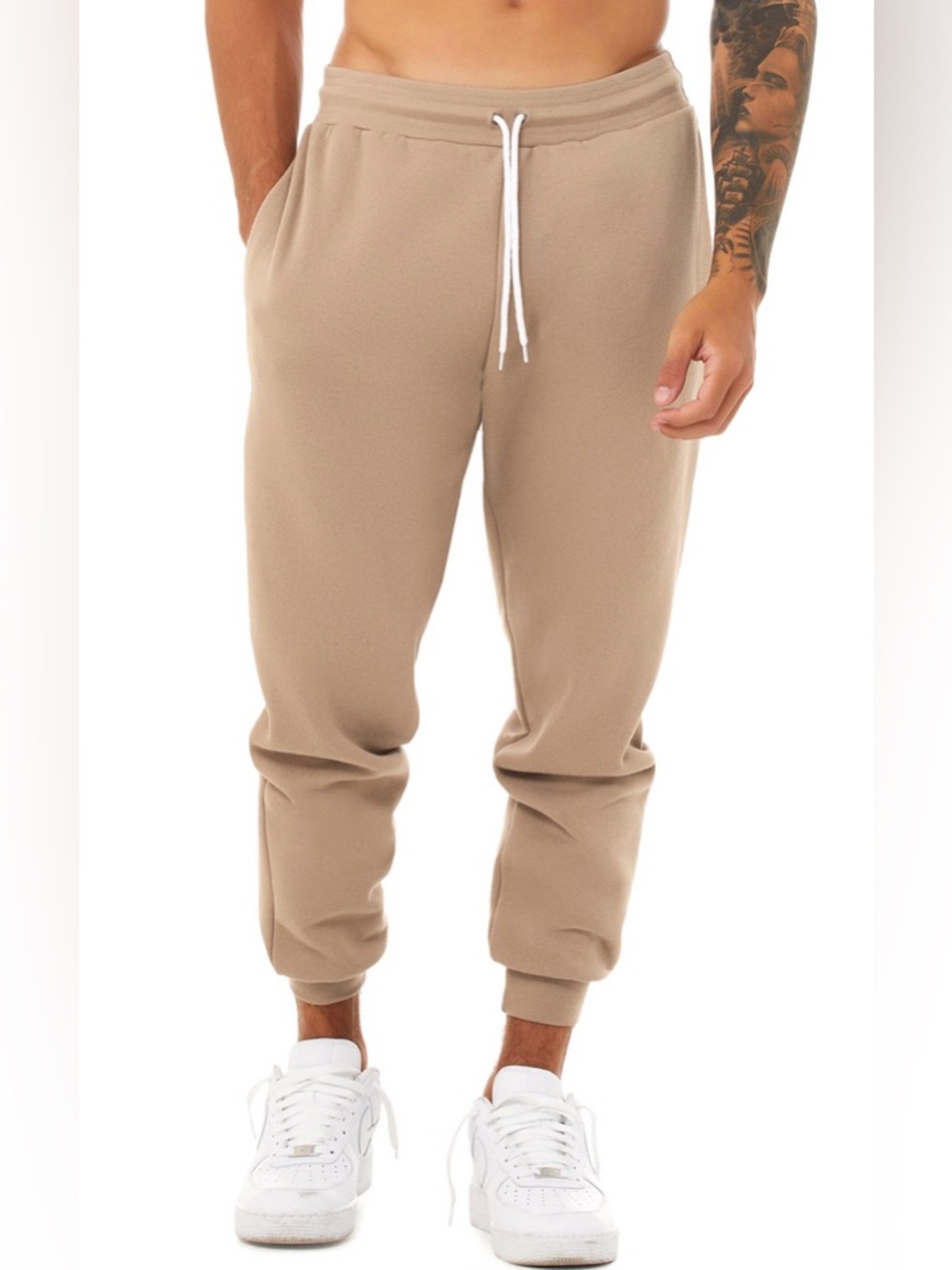 Super soft, Bella canvas, unisex, joggers, in Tan XS